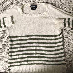 Green striped sweater